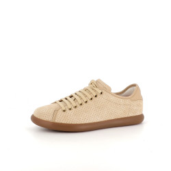 Baskets en cuir beige Camper