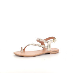 Sandales en cuir beige Les Tropéziennes