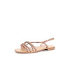 Sandales en cuir or rose Les Tropéziennes