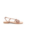 Sandales en cuir or rose Les Tropéziennes