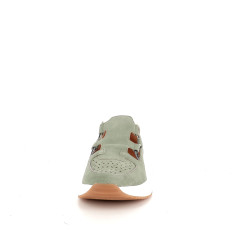 Baskets en cuir vert Mam'Zelle