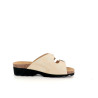 Mules en cuir beige doré Artika