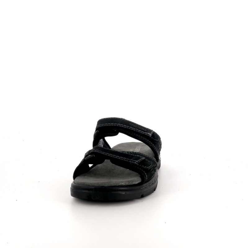 Mules en cuir noir Josef Seibel