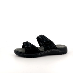 Mules en cuir noir Josef Seibel