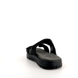 Mules en cuir noir Josef Seibel