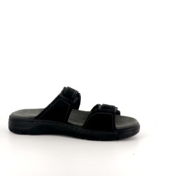 Mules en cuir noir Josef Seibel