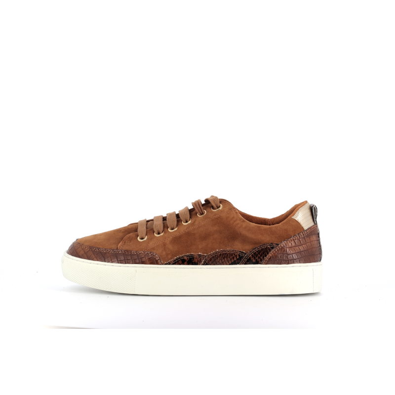 basket en cuir marron