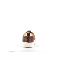 basket en cuir marron