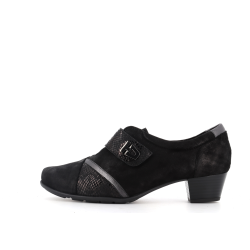 bottine noir en cuir