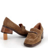 mocassins en cuir daim Mamzelle Derek velours argile