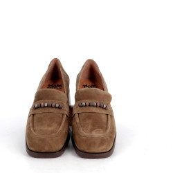 mocassins en cuir daim Mamzelle Derek velours argile
