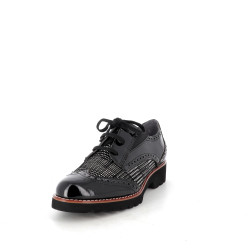 Derbys Fugitive Cyroco vernis noir en cuir