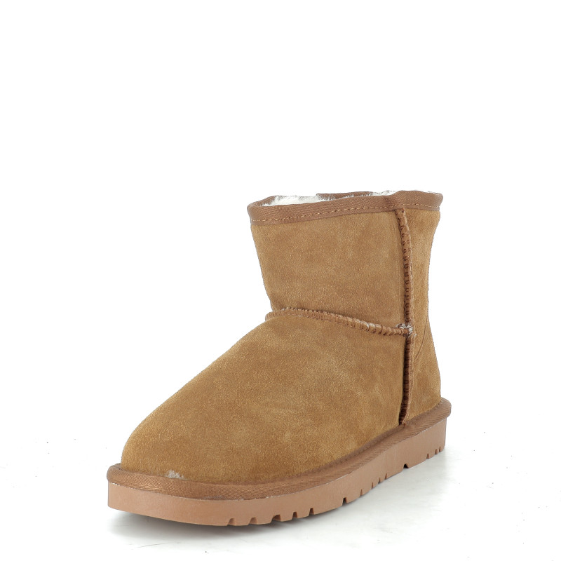 Boots Kelara en Cuir Daim Marron