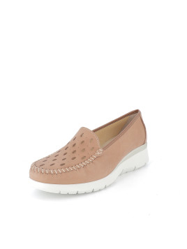 mocassins marron en cuir