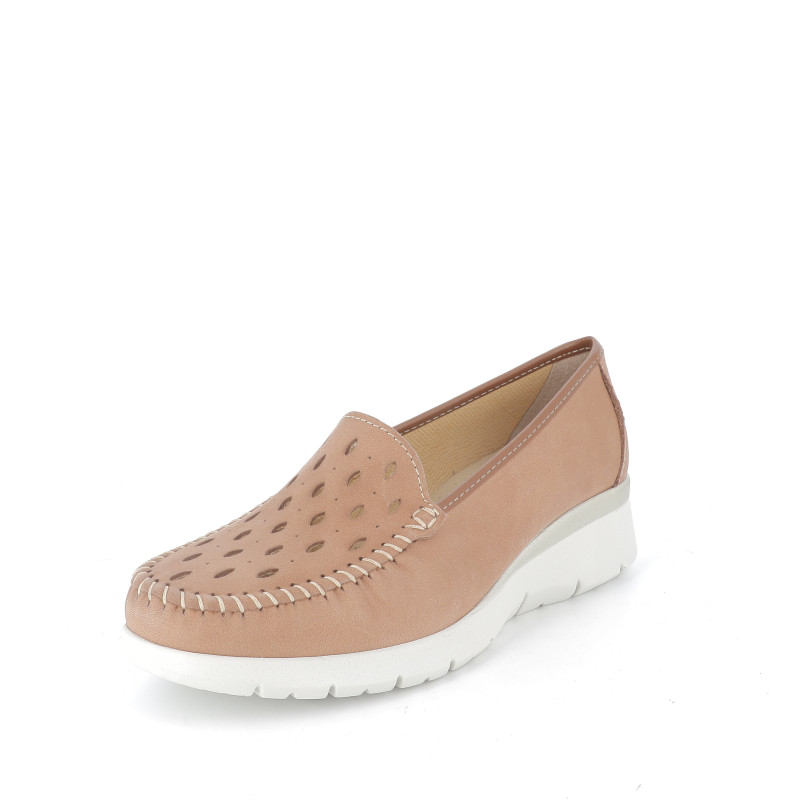 mocassins marron en cuir