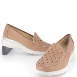 mocassins marron en cuir