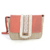 Sac bandoulière en coton corail Les Tropéziennes
