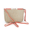 Sac bandoulière en coton corail Les Tropéziennes