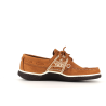 chaussure bateau en cuir marron