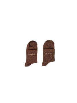 Chaussettes en coton bronze Victoria