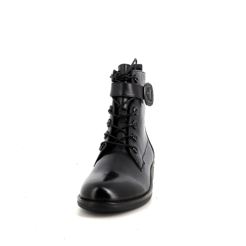 Boots en cuir noir Regrade Le Ciel
