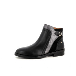 Bottines en cuir noir Pikolinos