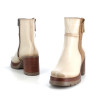Boots en cuir crème à talons Dorking by Fluchos