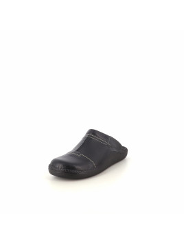 Mules Noires en Cuir avec Coutures Décoratives JOSEF SEIBEL
