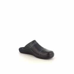 Mules Noires en Cuir avec Coutures Décoratives JOSEF SEIBEL