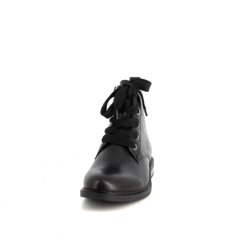 Boots en cuir noir Fugitive