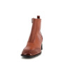 Bottines à talons en cuir marron Fugitive