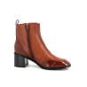 Bottines à talons en cuir marron Fugitive