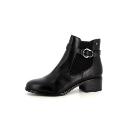 Bottines en cuir noir Emilie Karston