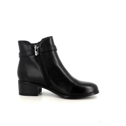 Bottines en cuir noir Emilie Karston