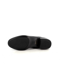 Bottines en cuir noir Emilie Karston
