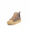 Chaussures Montantes En Cuir Motif Léopard Palladium