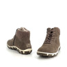 Baskets montantes en cuir taupe TBS