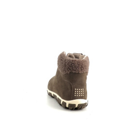 Baskets montantes en cuir taupe TBS