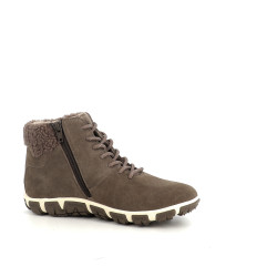 Baskets montantes en cuir taupe TBS