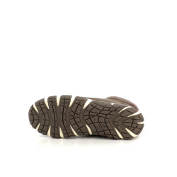 Baskets montantes en cuir taupe TBS