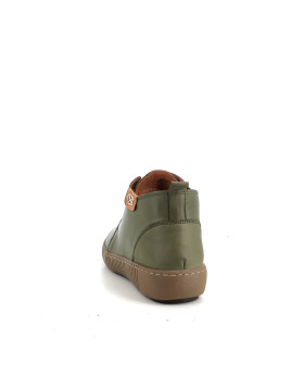 baskets en cuir vert Pedro Torres