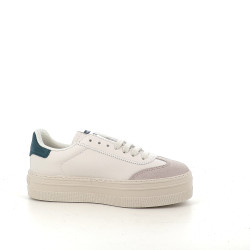 Baskets en cuir blanc Victoria