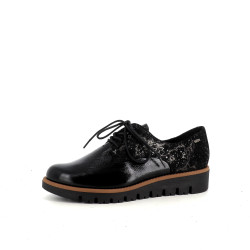 Derbys en cuir noir Géo Reino