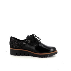Derbys en cuir noir Géo Reino
