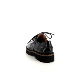 Derbys en cuir noir vernis Emilie Karston