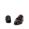 Mocassins en cuir vernis noir Mam'Zelle