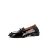 Mocassins en cuir vernis noir Mam'Zelle