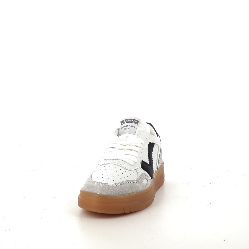 Baskets en cuir blanc Victoria