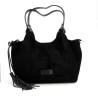 Sac en main noir Fuchsia