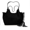Sac en main noir Fuchsia